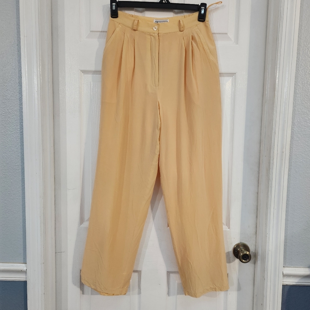 Yellow Silk Trousers